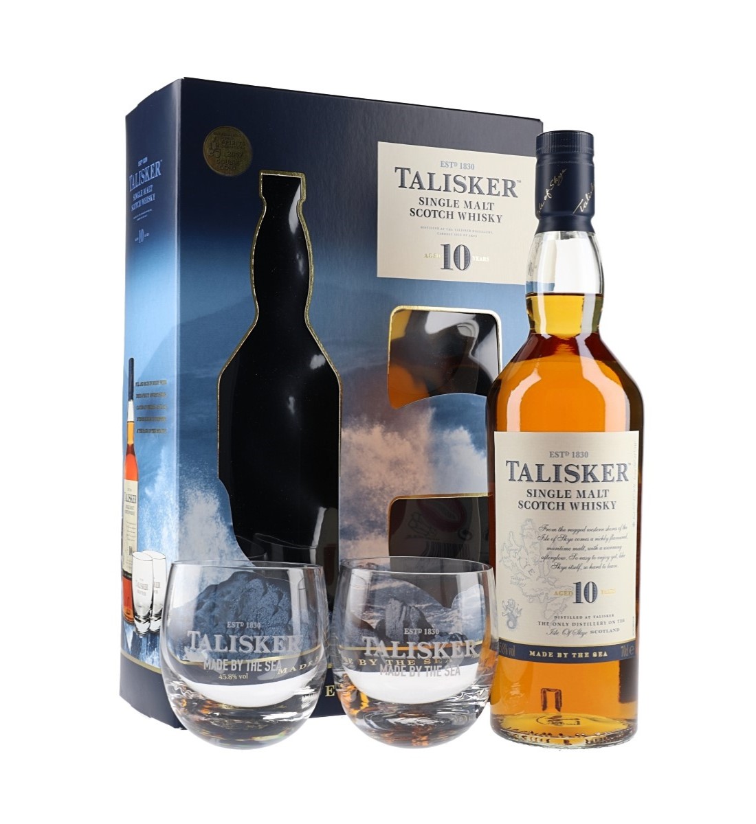 Talisker Whisky 10 ani Gift Set 0.7L 0.7L